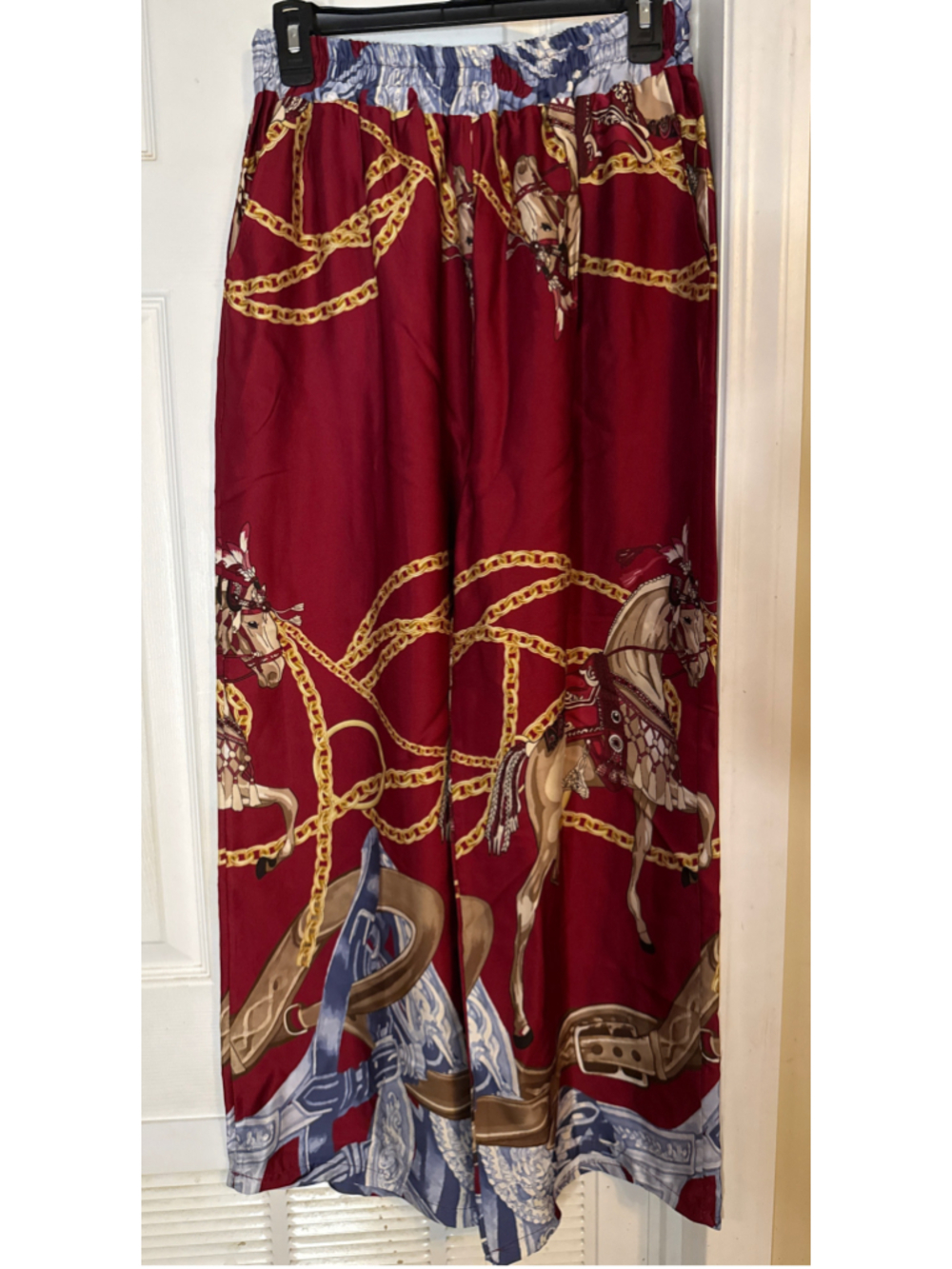 Moda Italy Horseprint Jacket and Pants - Burgandy - Picture 7 of 9